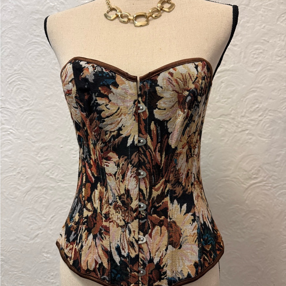 Floral Strapless Corset Top
